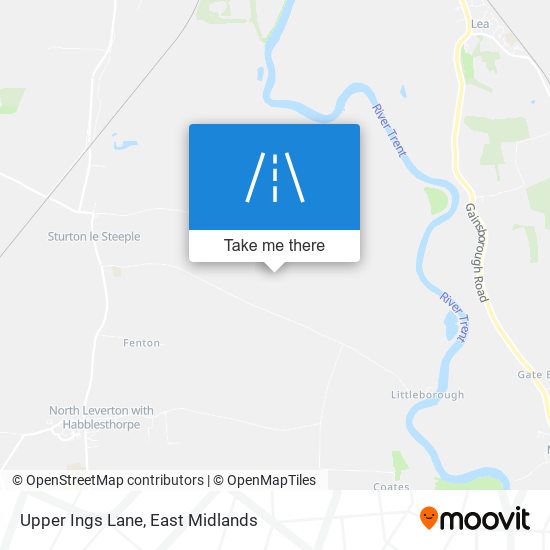 Upper Ings Lane map