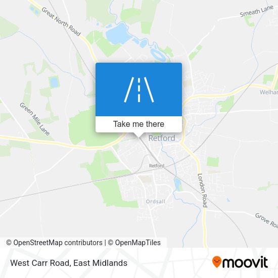 West Carr Road map