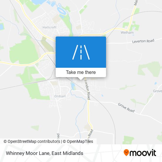 Whinney Moor Lane map