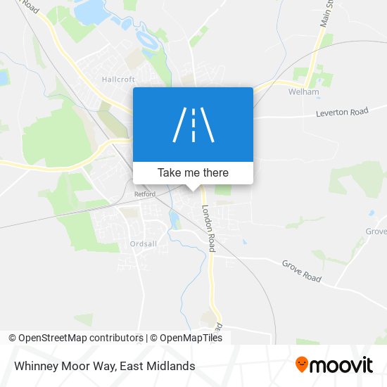 Whinney Moor Way map