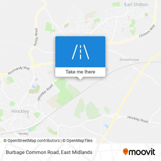 Burbage Common Road map