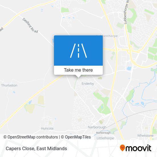 Capers Close map