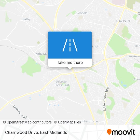 Charnwood Drive map