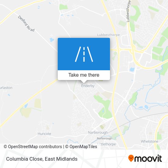 Columbia Close map
