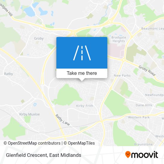 Glenfield Crescent map