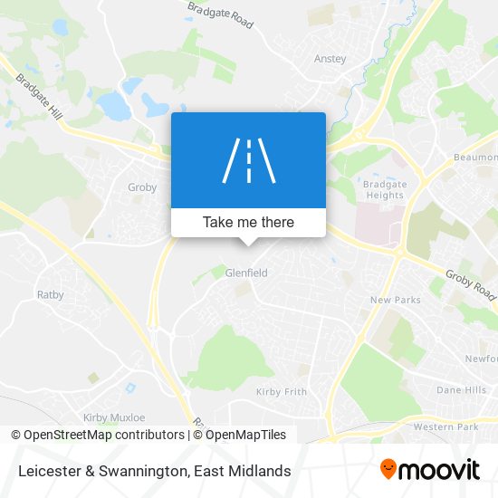 Leicester & Swannington map