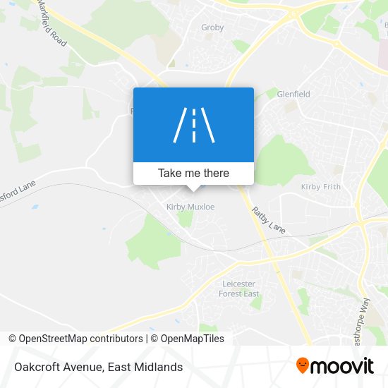 Oakcroft Avenue map
