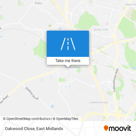 Oakwood Close map