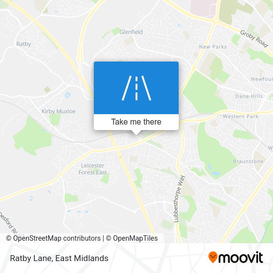 Ratby Lane map