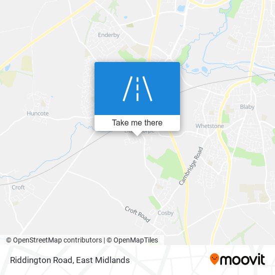 Riddington Road map