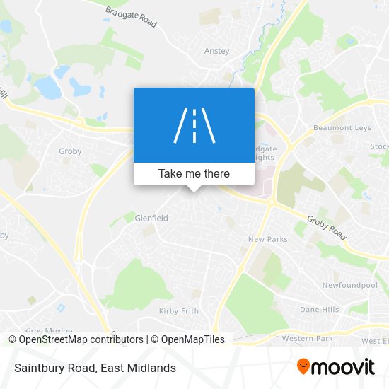 Saintbury Road map
