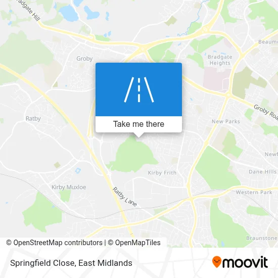 Springfield Close map