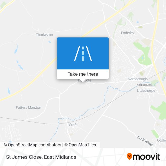 St James Close map