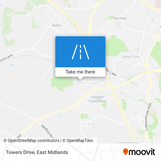 Towers Drive map