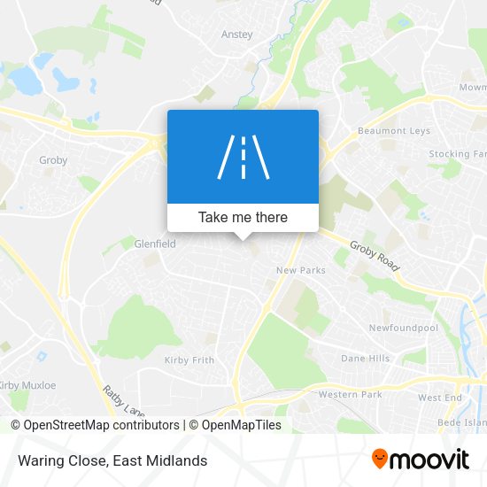 Waring Close map