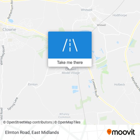 Elmton Road map