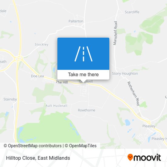 Hilltop Close map
