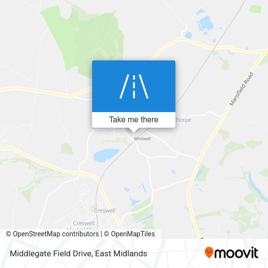 Middlegate Field Drive map