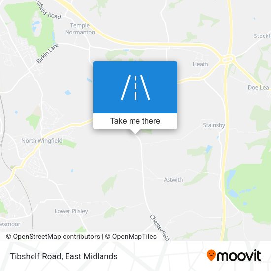 Tibshelf Road map