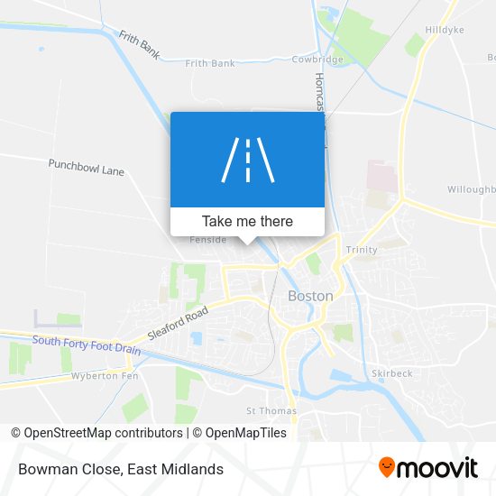 Bowman Close map