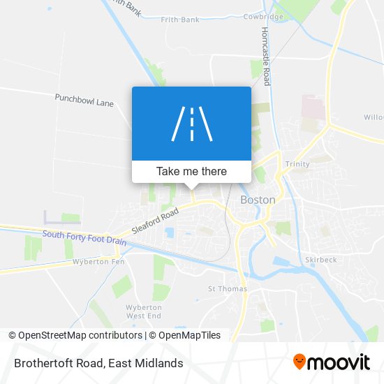 Brothertoft Road map