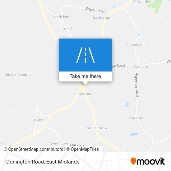 Donington Road map
