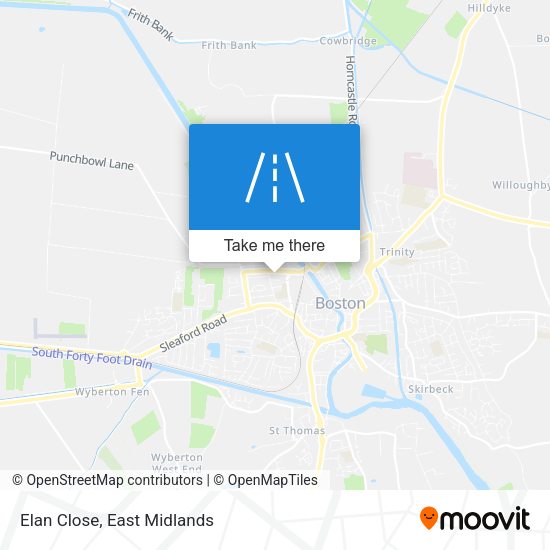 Elan Close map