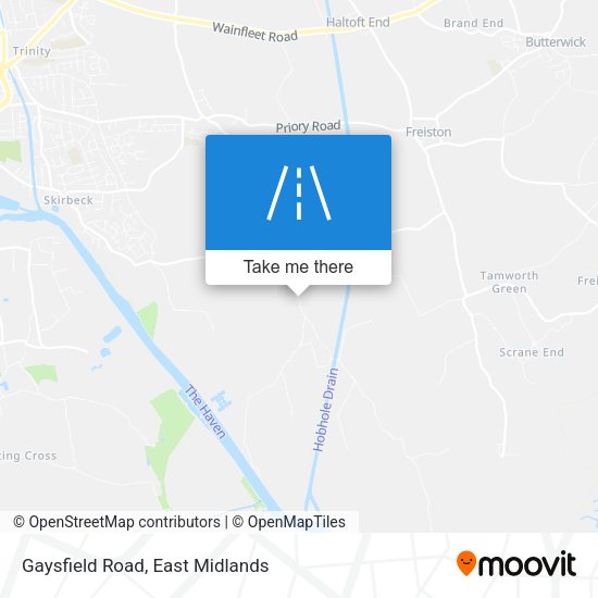 Gaysfield Road map