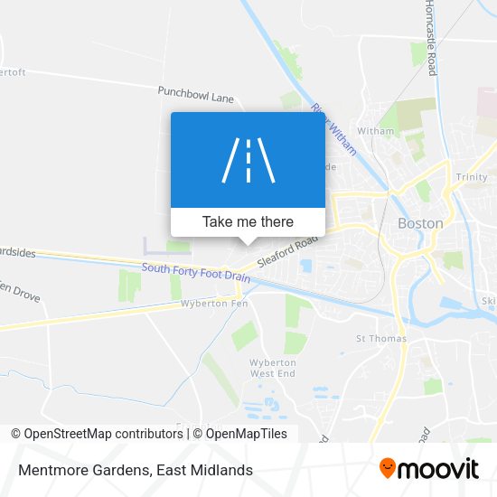 Mentmore Gardens map