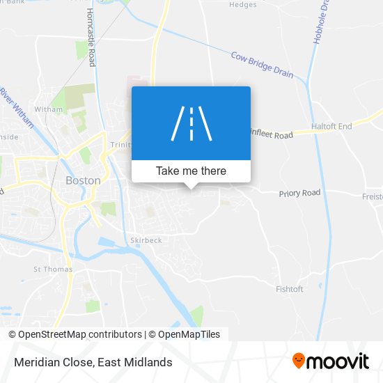 Meridian Close map