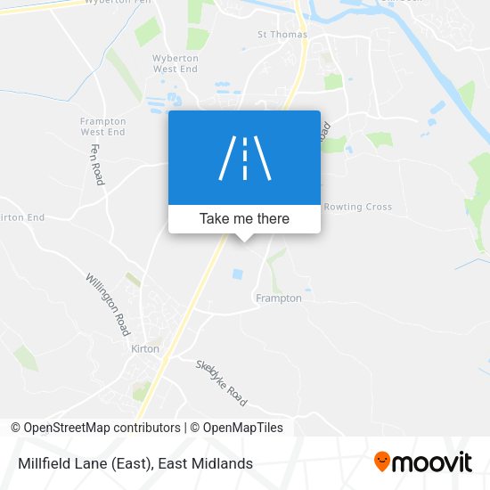 Millfield Lane (East) map