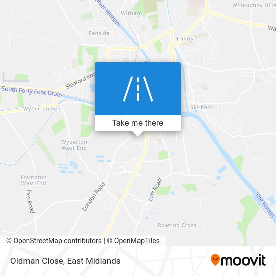 Oldman Close map