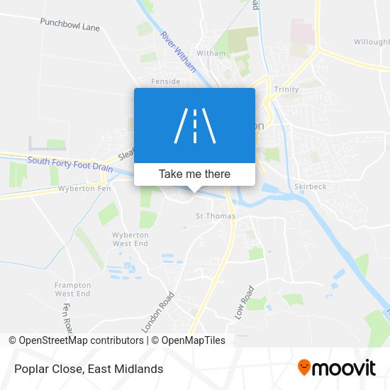 Poplar Close map