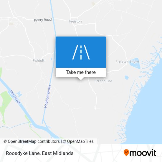 Roosdyke Lane map
