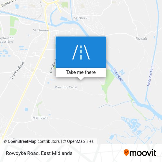 Rowdyke Road map