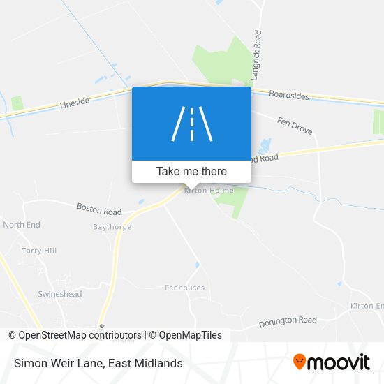 Simon Weir Lane map
