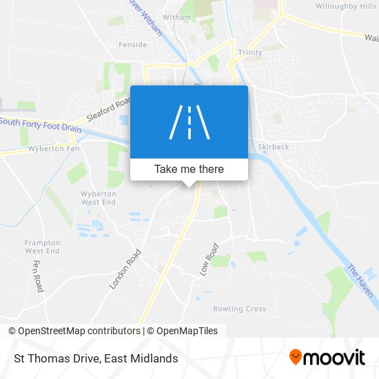 St Thomas Drive map