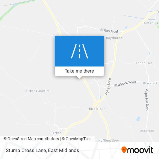 Stump Cross Lane map