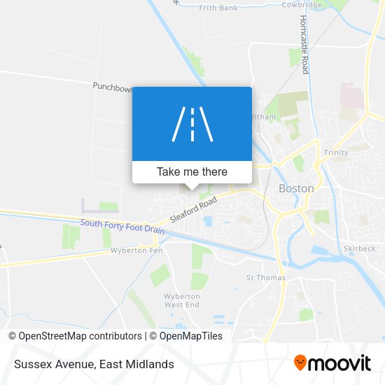 Sussex Avenue map