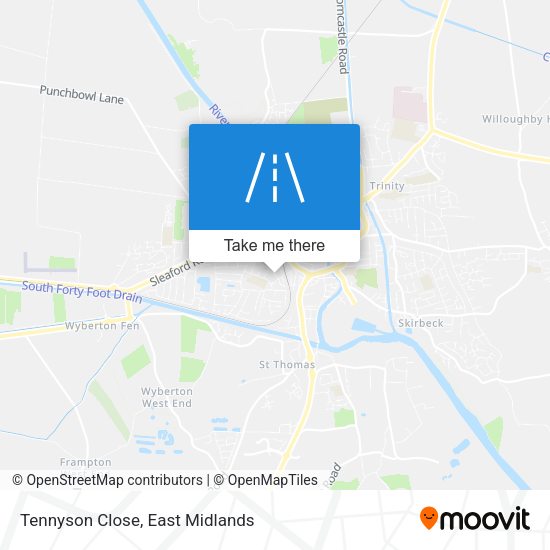 Tennyson Close map