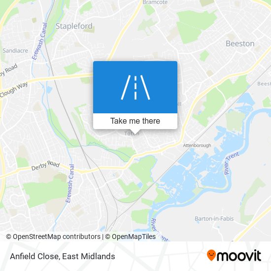 Anfield Close map