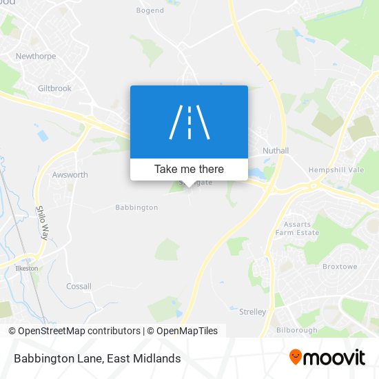 Babbington Lane map
