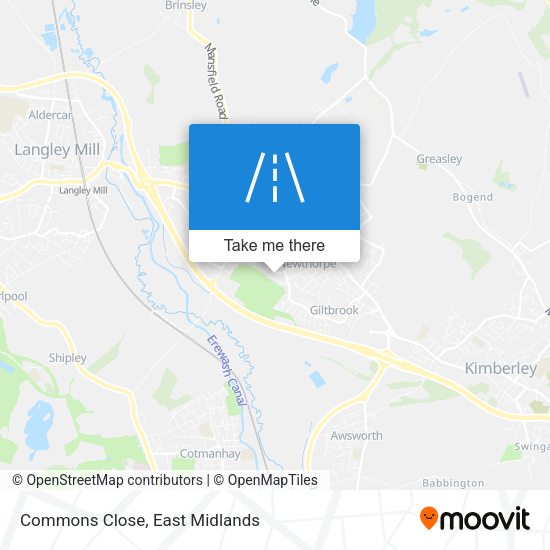 Commons Close map