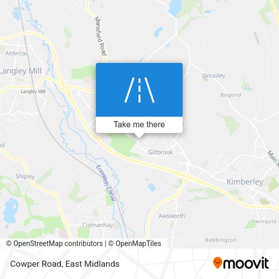 Cowper Road map