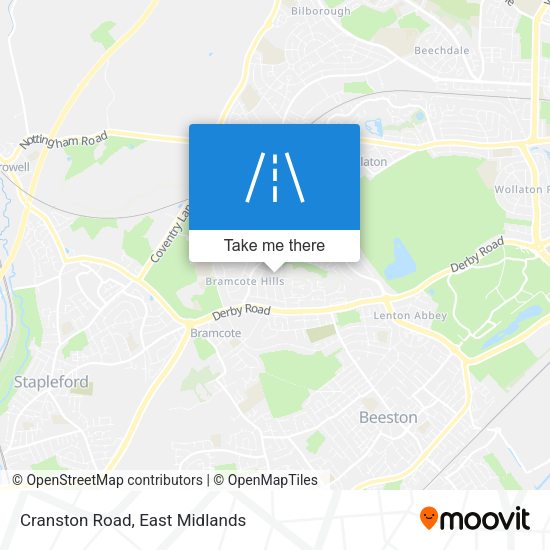 Cranston Road map