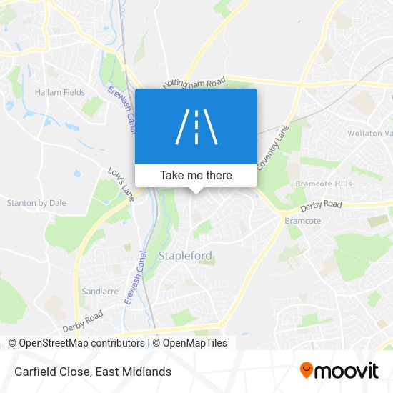 Garfield Close map