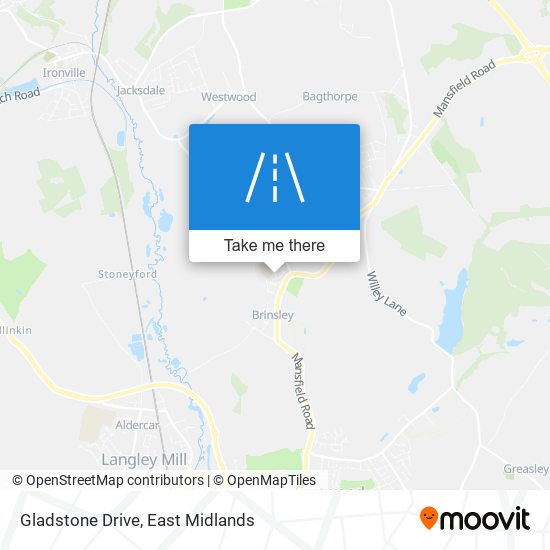 Gladstone Drive map