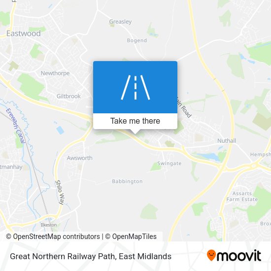 Great Northern Railway Path map