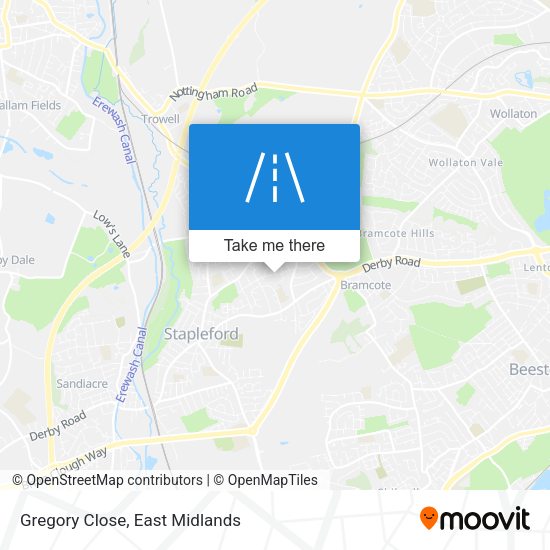 Gregory Close map