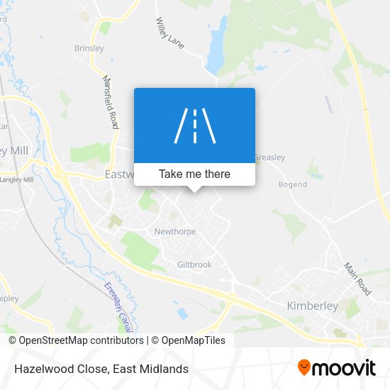 Hazelwood Close map